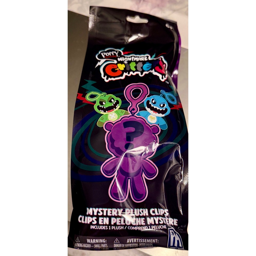 PhatMojo Poppy Playtime Nightmare Critters Kids OS Purple New Mystery Plush Clip